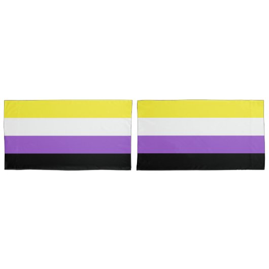 Nonbinary Vlag Koning Kussensloop (Voorkant-Set)