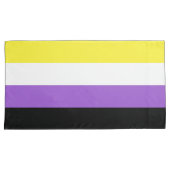 Nonbinary Vlag Koning Kussensloop (Voorkant-Rechts)