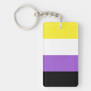 Nonbinary vlag sleutelhanger