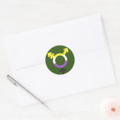 Nonbinary vlag trans Symbool Ronde Sticker (Envelop)