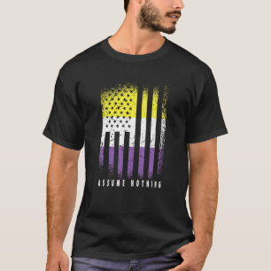 Nonbinary vlag veronderstelt niets Genderqueer Non T-shirt