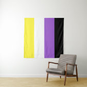 Nonbinary Vlag Vierkant LGBT Wandkleed (In situ)