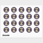 Nonbinary zij de randapparaten D20 Tabletop Dice Ronde Sticker (Vel)