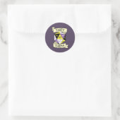 Nonbinary zij de randapparaten D20 Tabletop Dice Ronde Sticker (Tas)