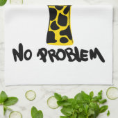 Nonchalant Giraffe: Geen PROBLEEM Attitude Theedoek (Gevouwen)