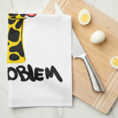 Nonchalant Giraffe: Geen PROBLEEM Attitude Theedoek (Quarter Fold)