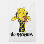 Nonchalant Giraffe: Geen PROBLEEM Attitude Theedoek (Verticaal)