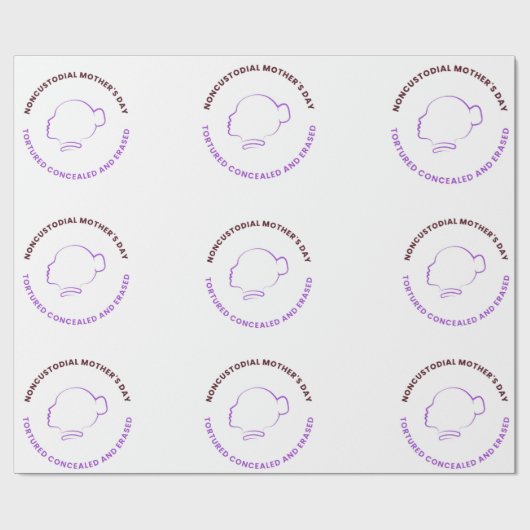 Noncustodial Mother's Day Wrapping Paper Cadeaupapier (Vlak)