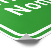 Nong Khai Ahead ⚠ Thai Highway Traffic Sign ⚠ Poster (Hoek)