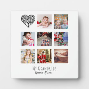 NONNA 8 x Foto Collage Grandchildren Family Tree - Fotoplaat
