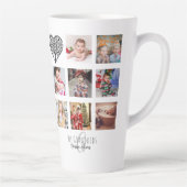 NONNA 8 x Fotocollage Grootfamilie Stamboom Latte Mok (Rechts)