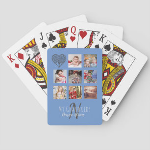 NONNA 8 x Fotocollage stamboom kleinkinderen Pokerkaarten