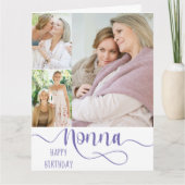 Nonna Calligrafie 3 Fijne verjaardag Kaart (Voorkant)