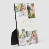 Nonna Calligraphie 4 Photo Crème Tabletop Plaque (Côté)