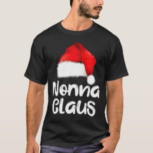 Nonna Claus Kerstmis Familie Matching Santa Hoed P T-shirt