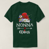 Nonna Claus Kerstmis Light Pajama Family Matching T-shirt (Design voorkant)