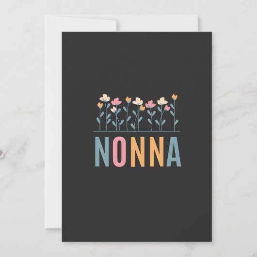 Nonna Floral Feestdagenkaart (Voorkant)