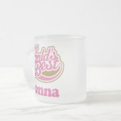 Nonna Gift Pink Matglas Koffiemok (Voorkant links)