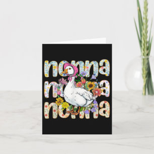 Nonna Goose Moederdag Floral Oma Gekke Gans Kaart