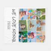 Nonna Grandmoeder Photo Collage Fleece Blanket (Voorkant (Horizontaal))