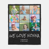 Nonna Grandmoeder Photo Collage Fleece Blanket (Voorkant)