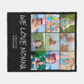 Nonna Grandmoeder Photo Collage Fleece Blanket (Voorkant (Horizontaal))