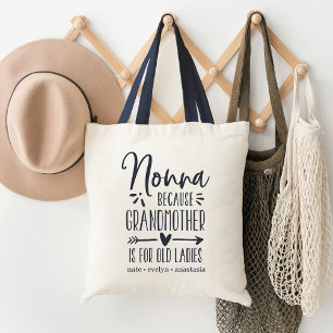 Nonna Grootmoeder is oud voor dames Tote Bag