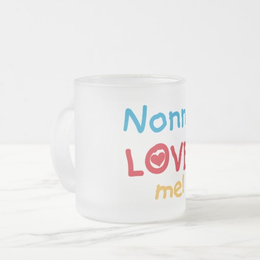 Nonna houdt van me T-shirts en cadeautjes Matglas Koffiemok (Voorkant links)