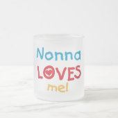 Nonna houdt van me T-shirts en cadeautjes Matglas Koffiemok (Center)