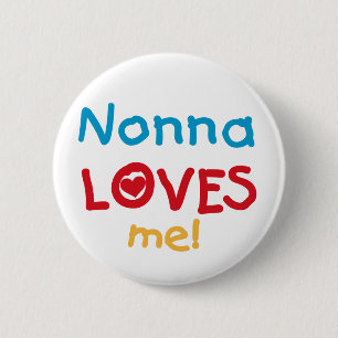 Nonna houdt van me T-shirts en cadeautjes Ronde Button 5,7 Cm