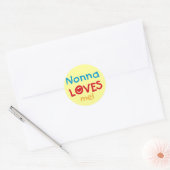 Nonna houdt van me T-shirts en cadeautjes Ronde Sticker (Envelop)