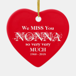Nonna Loving Memory Custom Family Names Kerstmis Keramisch Ornament