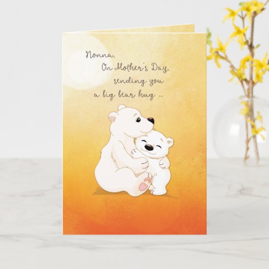 Nonna Moederdag Huggen voor u Kaart (Gele Bloem)