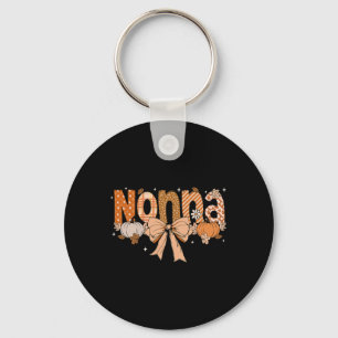 Nonna Pompoen Herfst Coquette Bow Thanksgiving Mom Sleutelhanger