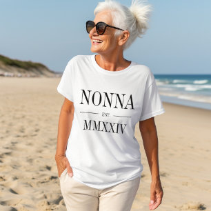 Nonna Romeins numeriek jaar vastgesteld T-shirt