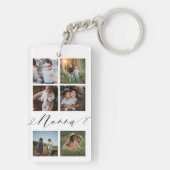 Nonna Script | Grootkinderen Fotoraster collage Sleutelhanger (achterkant)