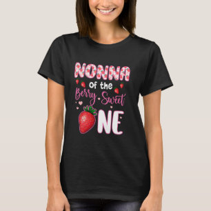 Nonna van de bes Sweet One aardbei eerste geboorte T-shirt