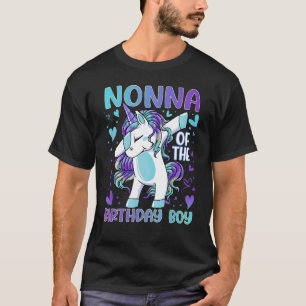 Nonna van de Birthday Party Boy Dabbing Unicorn 1 T-shirt