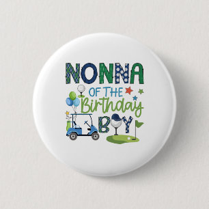Nonna van de jarige jongen hole in one golf sport ronde button 5,7 cm