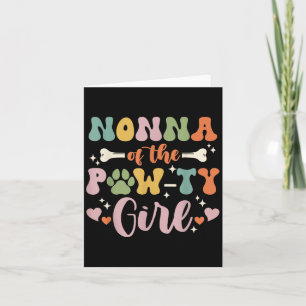 Nonna Van Het Feest Meisje Hond Oma Familie Matche Kaart