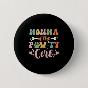 Nonna van het Pawty Girl Hond Oma Familie Matchin Ronde Button 5,7 Cm