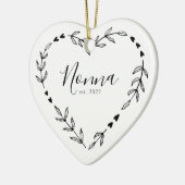 Nonna Year Est. Ornement en céramique de Noël (Gauche)