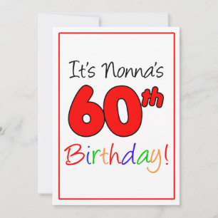Nonna's 60e mijlpaal verjaardagsfeest kaart