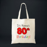 Nonna's 80th Birthday Fun and Colorful Sac fourre-<br><div class="desc">C'est le 80e anniversaire de Nonna amusant et le sac fourre-tout coloré. Un grand sac pour une grand-mère italienne quatre-vingts ans. Une grand-mère italienne peut l'utiliser comme un sac et il peut aussi agir comme un sac cadeau. Idéal pour la 80ème fête d'anniversaire de Nonna.</div>