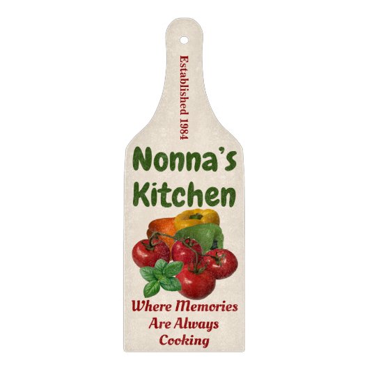 "Nonna's Kitchen", gebroken wit Snijplank (Voorkant)