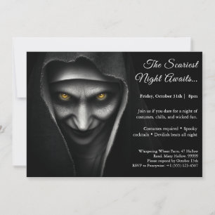 Nonne hantée Invitation du Costume d'Halloween