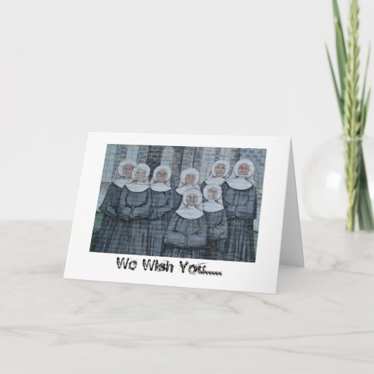 Nonnen bij Universiteit Mercyhurst Feestdagen Kaart (Voorkant)