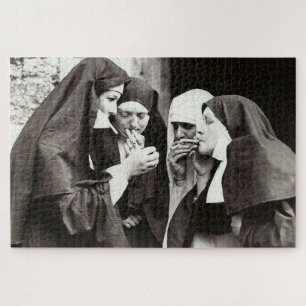Nonnen Roken Vintage Foto Legpuzzel