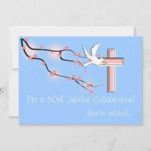 Nonnes 50e anniversaire Invitations Bleu (Devant)