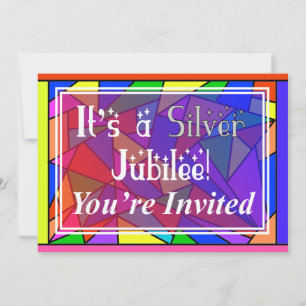 Nonnes Argent 25e Jubilé Invitations